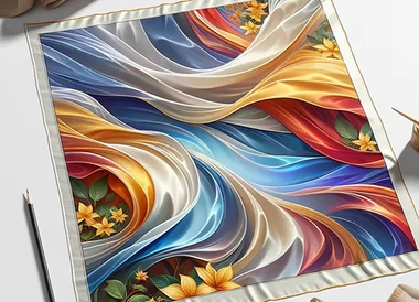 צעיף משי מותאם אישית